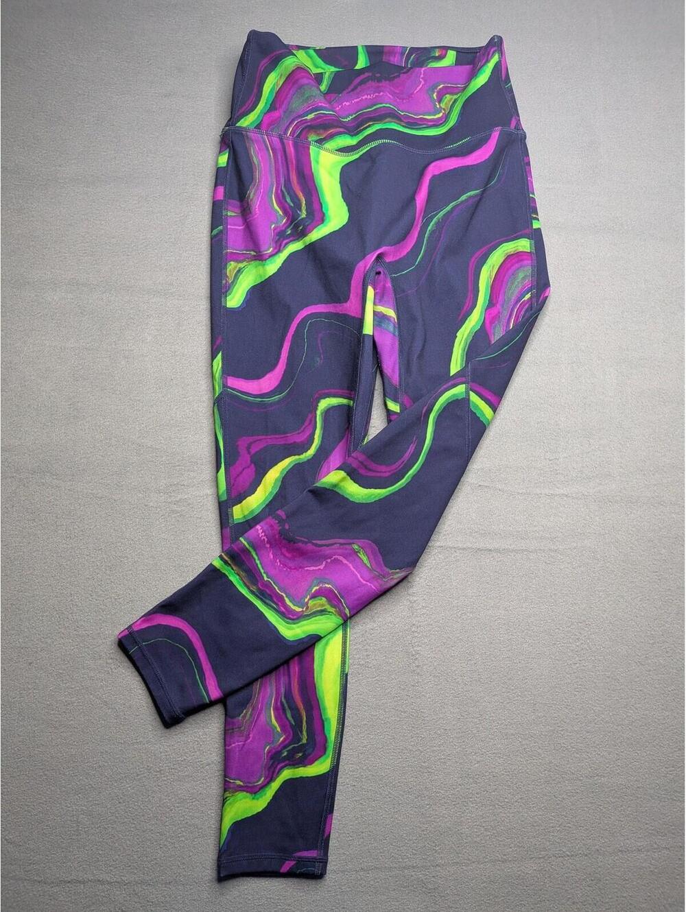 Fabletics Leggings Womens M Multicolor Motion365 High Waist Ankle Pockets Yoga - Picture 2 of 10